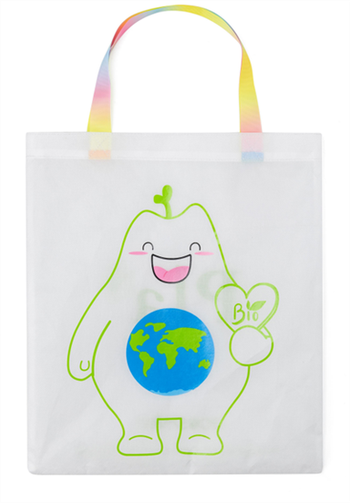 PLA Tas Non-Woven dengan pegangan pelangi